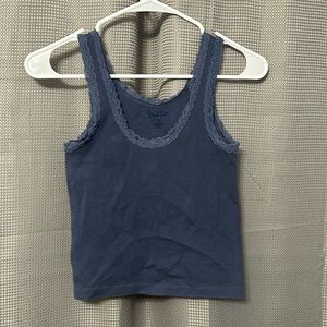 Blue Brandy Lace Collar Tank